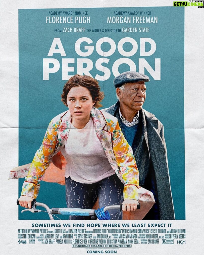 Zach Braff Instagram - Official poster for “A Good Person”.
