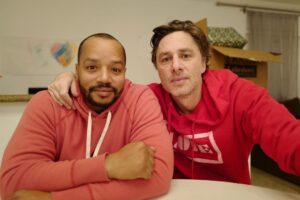 Zach Braff Instagram - A new episode of our podcast is up now. Stop by for a giggle. Link in my bio.
