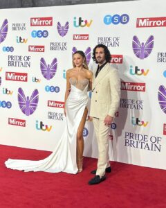Zara McDermott Instagram - some more piccies from @prideofbritain 🤍💖 so proud of my amazing boyfriend for hosting the red carpet again this year, you wonderful human ✨🥹 London, United Kingdom