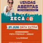 Zeca Pagodinho Instagram - VENDAS ABERTAS, SÃO PAULO! Vocês pediram e atendemos: o sucesso foi tanto que abrimos uma DATA EXTRA! Dia 21/06 também vai ser dia de @zecapagodinho no @espacounimed, em formato inédito! Mesas + Pista Premium pra gente sambar muito! 🧡 Garanta agora o seu ingresso e não fique de fora da celebração dos 40 anos de carreira do maior sambista do Brasil! 🎟 zecapagodinho40anos.com.br #Zeca40anos #zecapagodinho40anos #zecapagodinho