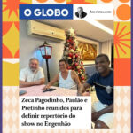Zeca Pagodinho Instagram - 📰Deu na coluna Ancelmo Gois, do @jornaloglobo: Zeca Pagodinho, @paulao7cordas e @pretinhodaserrinha estiveram juntos para definir o repertório do show em celebração aos 40 anos de carreira do Zeca no Engenhão! No dia 4 de fevereiro, ele irá comemorar seu aniversário e as 4 décadas de samba junto a grandes nomes da nossa música! Conta pra gente: que música NÃO PODE FALTAR NO REPERTÓRIO? Ah, é bom garantir seus ingressos pois eles estão voando!! #ficaadica É só acessar ZecaPagodinho40anos.com.br! Não marca bobeira, hein! #ZecaPagodinho40anos