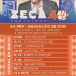 Zeca Pagodinho Instagram - 40 anos de muito samba e muita cultura! Em celebração a esse marco tão especial, Zeca Pagodinho percorrerá 10 cidades do Brasil com um show especial celebrando os seus 40 anos de carreira. Vendas para o show no Rio de Janeiro abrem amanhã, 4/12, no intervalo do programa “Som Brasil” especial Zeca Pagodinho. Para mais informações, acesse zecapagodinho40anos.com.br, link na bio!