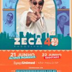 Zeca Pagodinho Instagram - SÃO PAULO, camarão que dorme a onda leva 🦐🌊 Os Ingressos para a data extra do show do Zeca no @espacounimed com formato pista premium e mesa, estão quase esgotando! 🧡 🎟️ Garanta agora o seu lugar nessa festa em zecapagodinho40anos.com.br #zeca40anos #zecapagodinho40anos #zecapagodinho