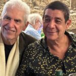 Zeca Pagodinho Instagram - Que noite! Ainda no Porto, nessa última terça-feira, Zeca Pagodinho teve a alegria de encontrar o escritor português Valter Hugo Mãe e de celebrar os 80 anos do cantor Miltinho, do MPB4. Uma alegria poder estar com pessoas tão talentosas! Viva a cultura!
