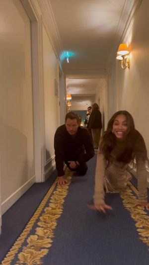 Zoe Saldaña Instagram - The never before seen ending to Guardians 3😂 
#gotgvol3 

🎥: @ro.gramm