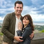 Zooey Deschanel Instagram - After getting engaged in Scotland in August, Zooey Deschanel and Jonathan Scott are sharing all the details for the first time to PEOPLE! 💍 "Clueless. I was clueless," is how Zooey describes the moments before her now-fiance proposed. The #PropertyBrothers host popped the question to the actress after four years of dating and pulled off quite the surprise spectacle with the help of her two kids, Elsie, 8, and Charlie, 6. For more on the special day including the bagpipe performance and the ring Jonathan held on to for a year, tap the link in bio! | 📷: ROB MCDOUGALL