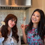 Zooey Deschanel Instagram – Welcome to another installment of Cooking With Zooey and Crystal: Dumpling Edition 🥟