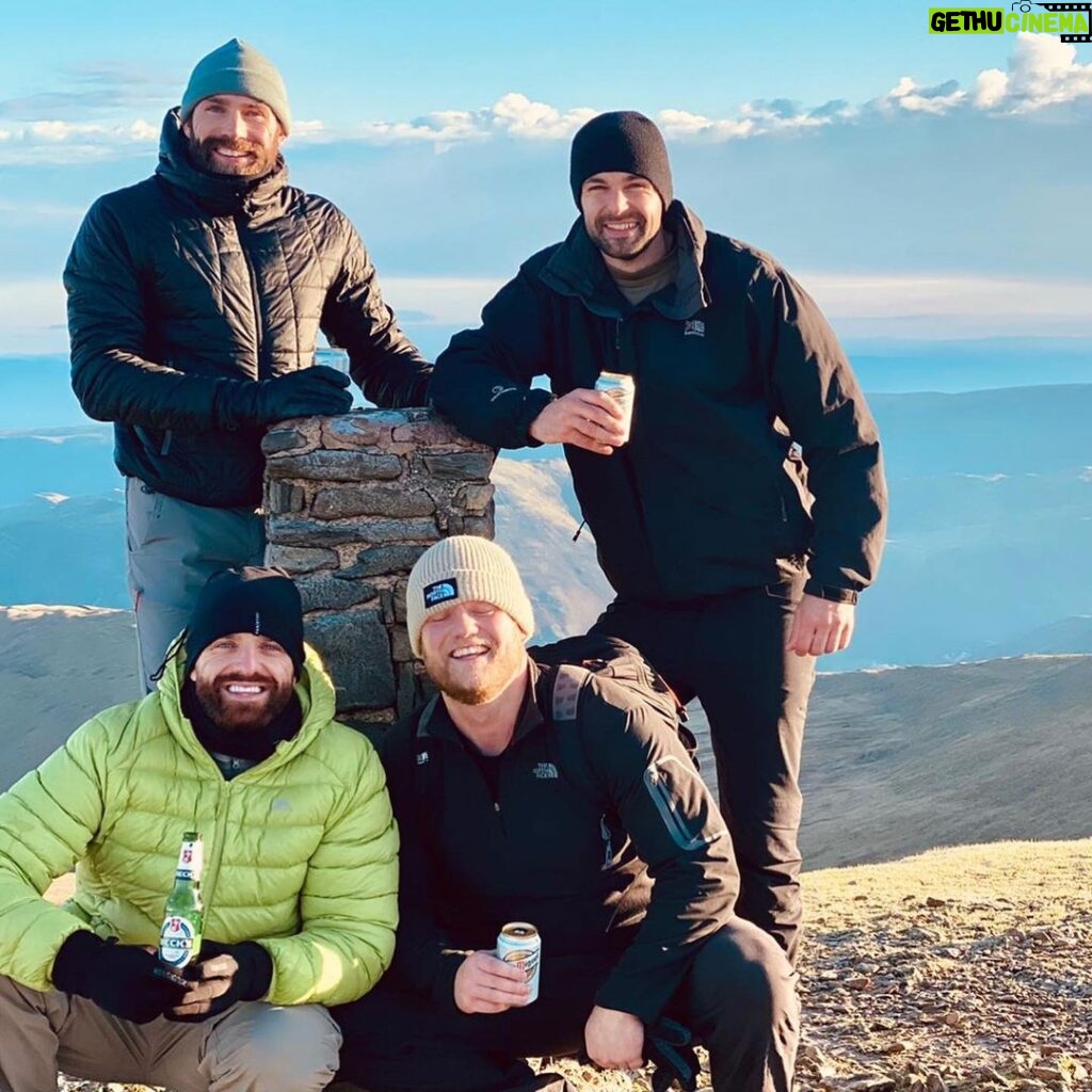 Aaron Chalmers Instagram - This was cracking day up hellvellyn with the boys finished with a none alcoholic beer at the top and bottom!! It’s always good getting out and about and we done some trek ⛰!! Onto the next 1 after lockdown @terryfukinchalmers @b1gsmith @raymo1664
