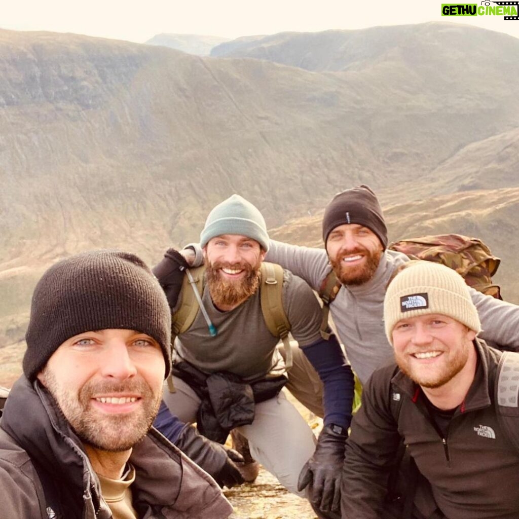 Aaron Chalmers Instagram - This was cracking day up hellvellyn with the boys finished with a none alcoholic beer at the top and bottom!! It’s always good getting out and about and we done some trek ⛰!! Onto the next 1 after lockdown @terryfukinchalmers @b1gsmith @raymo1664