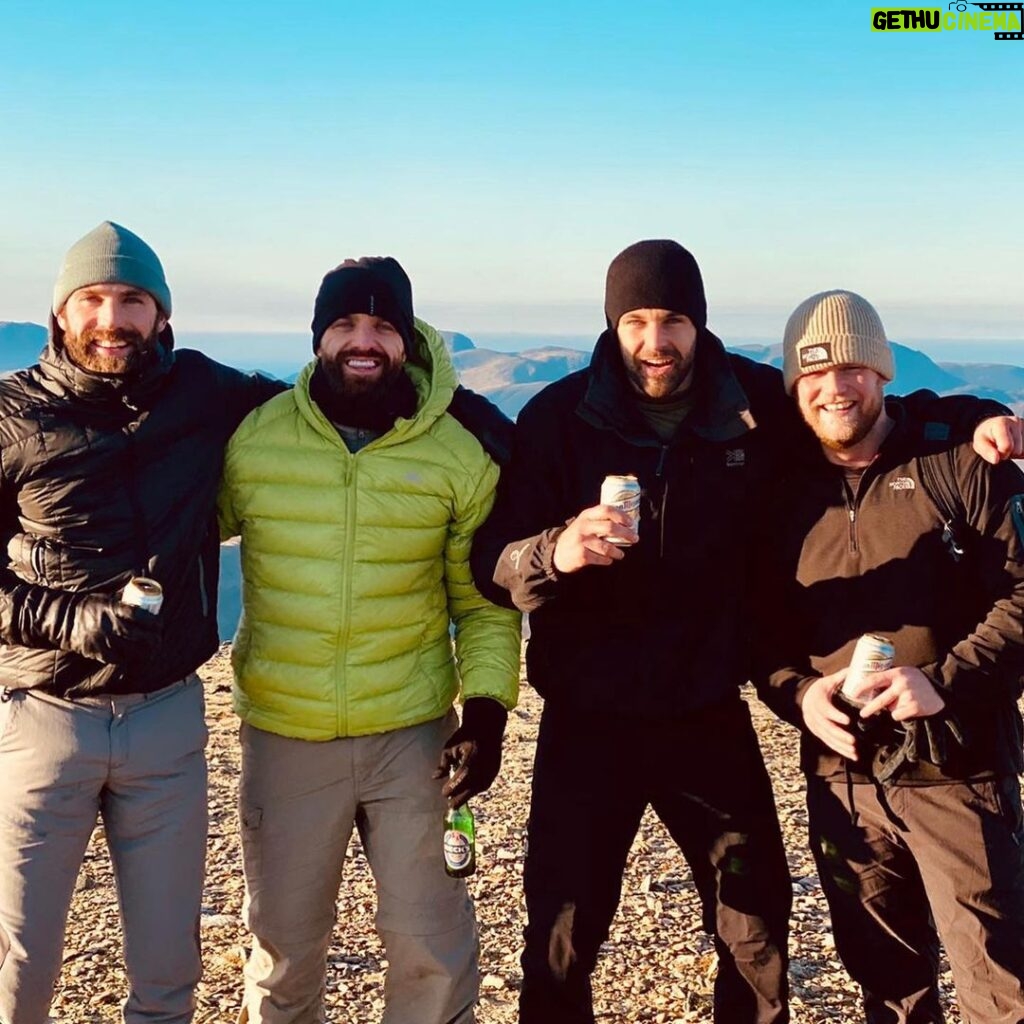 Aaron Chalmers Instagram - This was cracking day up hellvellyn with the boys finished with a none alcoholic beer at the top and bottom!! It’s always good getting out and about and we done some trek ⛰!! Onto the next 1 after lockdown @terryfukinchalmers @b1gsmith @raymo1664