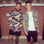 Aaron Chalmers Instagram – Good times with the brother @gazgshore 👬 kinda missing my hair like this 🤔
