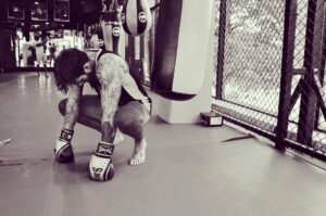 Aaron Chalmers Instagram - Left everything in the gym this morning!! This was after sparring 💀 photo skills @daryllbn