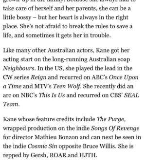 Adelaide Kane Instagram - I’m not a doctor, but I play one on TV! So hyped to be a part of such a historic series!!! Can’t wait to be covered in fake blood and bodily fluids on a daily basis 😂 tysm! @greysabc