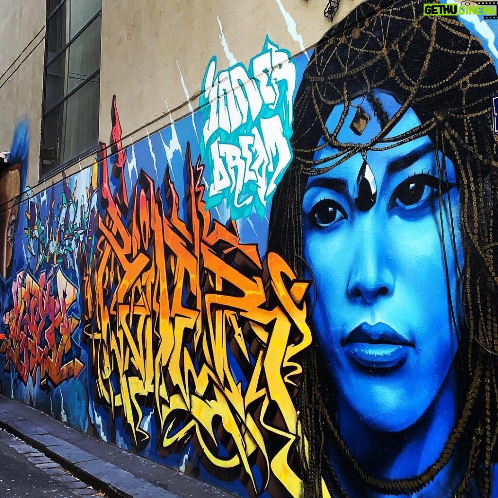 Aimee Garcia Instagram - Only 2 days in ... & Melbourne has already stolen my heart 💙 #streetart 🔥😍🌏 #Australia Melbourne, Victoria, Australia