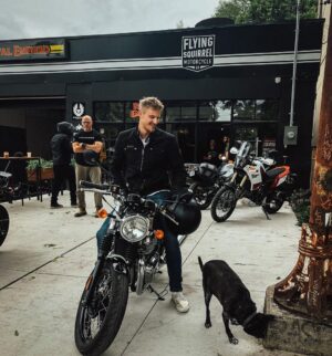 Alexander Ludwig Instagram - Thank you @fsmotorcycle for letting me take this bad boy for a rip- will absolutely be back