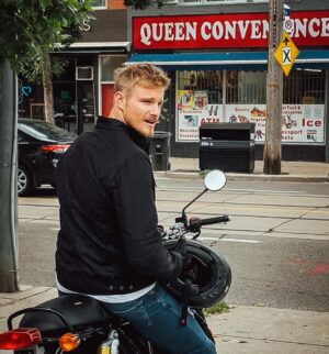 Alexander Ludwig Instagram - Thank you @fsmotorcycle for letting me take this bad boy for a rip- will absolutely be back