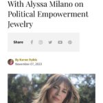 Alyssa Milano Instagram - Check you voter registration! I designed these two pieces of jewelry with @aweinspired. For a limited time they are available at aweinspired.com. 100% of the proceeds go to Planned Parenthood and Girl Up. ❤️🤟🏼😘