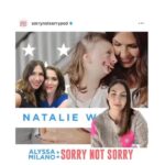 Alyssa Milano Instagram - This @sorrynotsorrypod episode with @nataliecweaver means so much. Listen wherever you find your favorite podcasts.