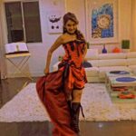Anjali Bhimani Instagram - One more Halloween throwback (since I spent my Halloween on a plane dressed as a weary traveler). A little Moulin Rouge/Ye Olde Tyme love from days of yore. Also, filters are fun. #tbt #moulinrouge #cosplay #costume #corsetdress #corsetry #anjalibhimani #iamfunsize Hollywood, California