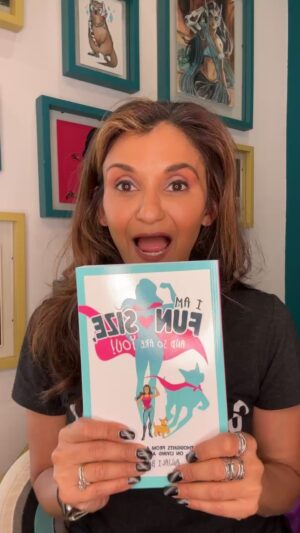 Anjali Bhimani Instagram - ONE WHOLE YEAR - One year ago we published I Am Fun Size and So Are You! And I just wanted to get online super fast to thank you guys and also announce that this week signed copies of the book are available on @streamily.live for a big ol’ anniversary discount, so head on over and grab yourself one and I’ll sign it on our next stream on the 31st, when we also announce the winner of Awesome August! Awesome August Day 28 is a celebration of all of you who made this book possible, and I’m so very grateful for you.

See you again live on August 31st!
.
.
.
.
.
.

#awesomeaugust #giveaway 
#newauthor #booktok #booklife #bookoftheday #authorsofig #authorslife #authorscommunity #authorgram #kickstartercampaign #bookstagrammers #booksonbooks #booksofinsta #bookstagram#bookshelves #bookhaul #indieauthor #authorsofinsta #authorpreneur #iamfunsize