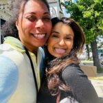 Anjali Bhimani Instagram - When you head to breakfast to fill up your belly and @quiddie fills up your whole heart. Happy #tongueouttuesday loves! (PS Coffee and magic plans were both a-brewin’…stay tuned.) #aabriaiyengar #anjalibhimani #d20 #criticalrole #tongueout #ttrpg #dungeonmaster #gamemaster Aeirloom Bakery