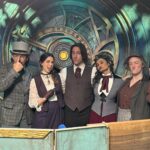 Anjali Bhimani Instagram - One year ago today the Circle of the Vassal and the Veil came together at @critical_role to save the city of Newfaire from the horrors that lurked beneath. Clearly from these pictures we took our job very seriously. 😂 Huge love to CR and @darringtonpress for this new game system that allows us to play a horror RPG with hope. See you all at back The Sight Unseen.❤️ #criticalrole #candelaobscura #horror #ttrpg #tabletop #robbiedaymond #laurabailey #matthewmercer #ashleyjohnson #sweeetanj Los Angeles, California