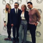 Annie Murphy Instagram - At @paleycenter with these dudes last night. A whole lot of fun, a medium lot of tomato sauce on my blazer. #schittscreek