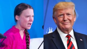 Annie Murphy Instagram - The face on left belongs to @gretathunberg , who is passionately leading a crusade to save our planet by calling on world leaders to take serious and immediate action to protect our environment before it’s too late.
🌎
The face on the right is a hideous representation of the many powerful people who are choosing to turn a blind eye to climate change and the well-being of future generations, in favour of making more money.
🌎
Greta is fighting for all of our lives, the lives of the people we love, and the lives of people we will love one day. She needs to be seen, and she needs to be heard.