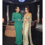 Ayten Amer Instagram - مع العرافة @basma_wahba صاحبتى اللى معندهاش قلب 😂 Dress by @ahmedabdullah_official Styled by @mayajules Makeup by @ehab_mahrous Hairdresser ahmed @madohairdresser 📸 by @moomaged1