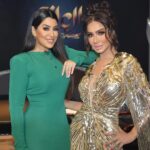 Ayten Amer Instagram - مع العرافة @basma_wahba صاحبتى اللى معندهاش قلب 😂 Dress by @ahmedabdullah_official Styled by @mayajules Makeup by @ehab_mahrous Hairdresser ahmed @madohairdresser 📸 by @moomaged1