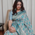 Bhavana Instagram - 💙 Saree @kanchivaram.in Earrings @pureallure.in Photography @akshaykumar_photography Styling @sabarinathk_ #Bhavana #Bhavanamenon #MrsJune6