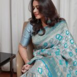 Bhavana Instagram - 💙 Saree @kanchivaram.in Earrings @pureallure.in Photography @akshaykumar_photography Styling @sabarinathk_ #Bhavana #Bhavanamenon #MrsJune6