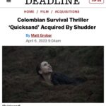 Carolina Gaitán Instagram - Happy to share with you that Quicksand will be premiering on June 23rd. I really need you to watch it and give me your feedback. This movie represents one of the biggest challenges in my life! 🎬🎬🎬🎬🎬🎬🎬🎬🎬🎬🎬🎬 Quicksand se estrena este 29 de Junio! Muero por que la vean y me digan su sensación y todo lo que sientan! Esta peli representa para mí uno de los retos más importantes de toda mi vida! @shudder @amcplus @jasoncherubini @allanhawco @andresbcine