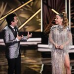 Carolina Gaitán Instagram - Solo les puedo decir que fue de las noches más emocionantes de mi vida!!! Gracias dulzuras @pazvegaofficial @omarchaparro y mis amores delante y detrás de cámaras de @premios_platino 🖤🖤🖤GRACIAS!!! Madrid, Spain