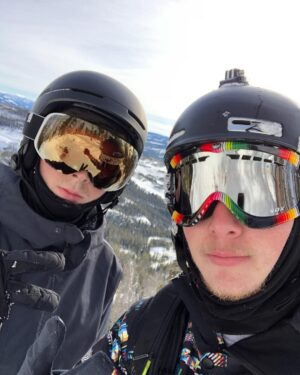 Chandler Riggs Instagram - went to the peak @ 11,166 feet, got lost in the woods (twice) & hiked out, hit a few jumps and didn't land on my neck this time

v productive ski trip