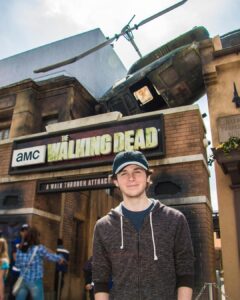 Chandler Riggs Instagram - imo it needs a few more jumpscares @unistudios #TWDAtUniversal