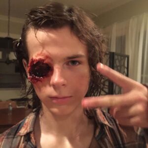 Chandler Riggs Instagram - i’m so humbled to have been on such an incredible show, around so many amazing people. the cast, the crew, the producers, directors, everyone. it’s a little surreal to think that the main show is over, but there’s so much more to the TWD universe that’s yet to come. thank you everyone for having me as such a beloved character ❤️

1. pic of me on the last day of the finale! they tossed me in the background of one of the shots at hilltop

2. the mannequin that andy carried instead of me because i could only work for 10 hours and had to wrap early

3. my first time with the eye makeup on, i was so excited but quickly realized how awful the next few years were going to be. no depth perception, acting with one eye, so much less field of vision… 😰

4. the fantastic @cudlitz in our season 6 finale, we were all crammed in that RV but man the comradery during that episode was something else.

5. i can’t remember who it was, but someone wanted to take this awesome picture of me and andy in the woods - also during our season 6 finale

6. just andy staring at some garbage

(jokes aside, our set dec department was SO talented. it was an honor to see their work on a daily basis)

7. san diego comic con 2016, height of the show. there were thousands and thousands of people screaming at us, showing how much they loved the show

8. episode 808 - we blew up HOUSES. i was pretty sad to leave the show, but getting an awesome exit like this made it all worth it.

9. some random season 5 BTS, this was like our 5th set of twins that we used for baby judith. i’d always get to the point where the babies wouldn’t completely hate me, and then they’d be too big and would need to be switched out and i’d have to start all over again ☹️

thank you again for everything. see you soon ❤️