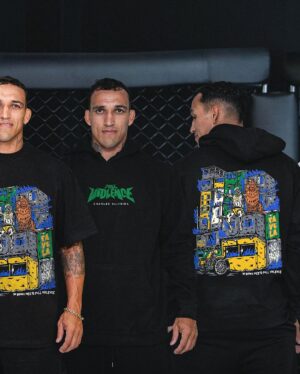 Charles Oliveira Instagram - DO BRONX! Your fighters favorite fighter. Collection 001 of Charles Oliveira x Full Violence is now live! Ships in 1-2 weeks. Sales close April 20th. 

Link in bio | FullViolence.com