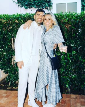 Chelsea Handler Instagram - I had my first groomsmen role in  @benbrunotraining and @nobread wedding! What an epic night of fun! Scroll to last pic to see Dennis Colanello giving me an adjustment, while also spilling a drink on me. What a fun ducking wedding and I was honored to be part of it. Happy one month anniversary! ❤️❤️