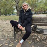 Chloe Burrows Instagram - Long or short?? (coat not hair I’m already planning to chop it off again!!!!) @jdwomen @pinksodasport Ad Victoria Park, London