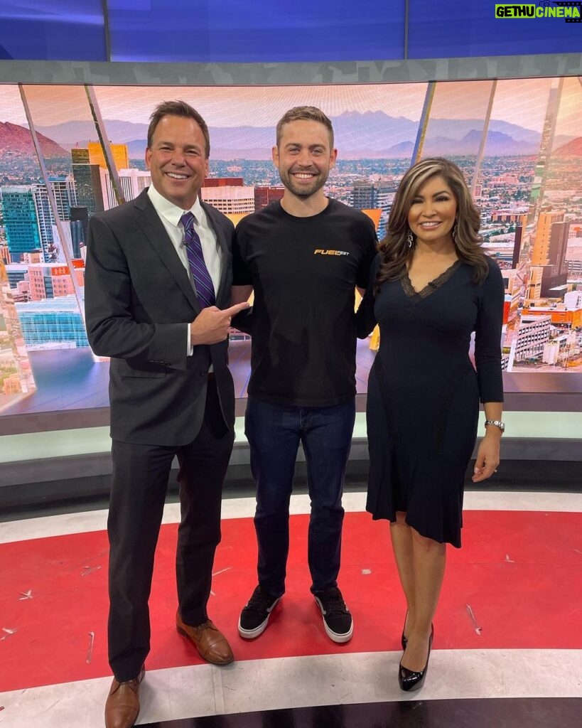Cody Walker Instagram - Good morning Phoenix!! Thank you @fox10phoenix & @barrett_jackson for spreading the word about @fuelfest that’s coming this Saturday! It’s the season for giving so make sure to bring a new unwrapped toy to the show so we can help the kids over at @childhelp ❤ #boss429
