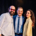 Debra Messing Instagram - I had a very special few days in Los Angeles. I was honored with the “Guardian of Israel” Award at the @standwithus International Summit. It was a gathering of 500 high school and college student leaders from all over the globe; Brazil, Germany, South Africa, Canada, etc. I was reunited with my travel mates to Israel, @brettgelman and @witchofthewestcoast who had a very powerful conversation with @mrmichaeldickson. I was surrounded with love from friends and chosen family, and the highlight was hearing @fiveforfightingmusic speak about his allyship with the Jewish people, and the incredible song he wrote, “OK.” If you haven’t heard it, check out the music video on his IG account. It was the first time in a very long time that I had reason to put on a dress and get beautified. Thank you @elaineoffers and @rodortegahairstylist I was also able to pop in and meet a group of beautiful 12 yr old survivors from Kibbutz Shuva, who were in LA for a healing retreat provided by @mamannonprofit and @waldorfbevhills and given a wellness day with meditation, sound baths, and therapeutic art. They have been through the unimaginable and they were weary but brave and grateful. And finally, I had the honor of hosting a book party for @sharonbrous to discuss her beautiful, healing book “The Amen Effect.” She mesmerized the attendees and left us all uplifted. I highly recommend her book. Full speech to come! #standwithus #healing #peace