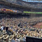 Drew Brees Instagram – Free Hat Day at Petco Park @padres 
13 runs scored total in the 3/4 inning by both teams!