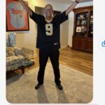 Drew Brees Instagram - Shout out to Pastor Eric Capaci from Gospel Light Baptist Church in Hot Springs, Arkansas! I love to see the gospel being preached in Saints jerseys!!! 🙏