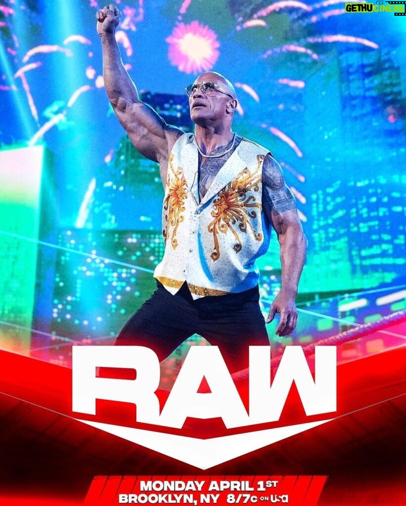 Dwayne Johnson Instagram - BROOKLYN stand up ✊🏾 🔥 One night only 🔥 MONDAY April 1st @barclayscenter @wwe @tkogrp #RAW ~ Final Boss