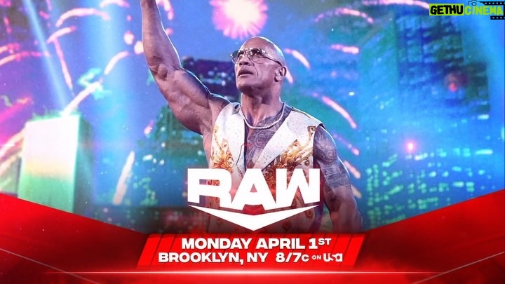 Dwayne Johnson Instagram - THE FINAL BOSS WILL ELECTRIFY BROOKLYN ON MONDAY NIGHT RAW⚡️✊🏾 Now sit back, shut your mouths and ENJOY THE RIDE THE ROCK IS TAKING ALL YOUR CANDY ASSES ON 🤫 ONE NIGHT ONLY #BROOKLYN #RAW #TheROCK @wwe @tkogrp