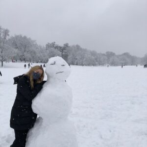 Elizabeth Lail Instagram - I did not build this snowman, clearly just desperate for affection