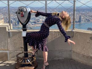 Elizabeth Lail Instagram - I was so honored to light up the @empirestatebldg yesterday in order to mark @seashepherdsscs commitment to our oceans. The work that Sea Shepherd is doing for our oceans should be shouted from the rooftops. And what better rooftop than the Empire State Building. Our oceans are facing major threats. Global climate change, pollution, habitat destruction, endangered species. But there is something each and everyone of us can do and that is create awareness. Awareness is the gateway to activating your community, organizing cleanups, becoming a volunteer, donating, and becoming mindful of your specific impact on our earth and its oceans. Support the incredible work Sea Shepherd is doing and help take a stand for the betterment of our oceans. #bluefortheoceans