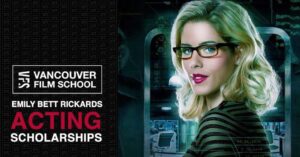 Emily Bett Rickards Instagram - Hey Friends many few moons ago I was a wee teen trying to find my way into this film and TV world. I was confused like a wobbly puppy descending stairs for the first time when I stumbled into VFS... Now VFS has given me the honour of choosing those of you applying for their scholarship! 🙋🏼‍♀️ VFS - Acting for Film & Television and Acting Essentials is awarding more than $250K to applicants that want to attend their program. I’m whipped up to be able to designate the scholarship and looking forward to hearing from you all! The scholarship is open until APRIL 14th! So keep submitting - see you on set! 💥 - link in bio!