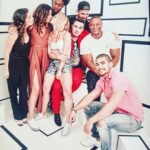 Emily Bett Rickards Instagram - I’ve been trying to find the words to simply say what the last seven years have meant to me, and I believe this photo sums it up! It’s a cuddle puddle. Everyone here is exhausted and smiling. Everyone here looks at home. The incredible mind of my friend @schwartzapproved will be taking Arrow into its 8th & final season sending it off with pride, power and love. Without this show I would have not met the inspiring people pictured here nor those I have gotten to work with and get to work with everyday. People who have become my family. I’m excited to see what is in store for the story we have been telling. I’m excited and nervous. A combination of emotions Felicity Smoak vibrates at frequently. Needless to say without the last seven years I wouldn’t have met her... Thank you to all of you for your massive support, passion and accompanying us on this journey. It’s because of you we found each other. 🥂